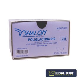 POLIGLACTINA 910 (2-0) 3.0CM – 1/2 TRG – 70CM (SHALON)