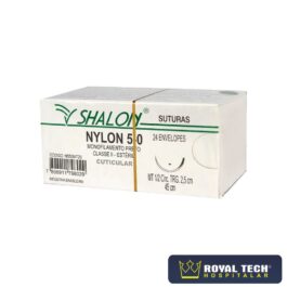 NYLON (5-0) 2.5CM – 1/2 TRG – 45CM (SHALON)