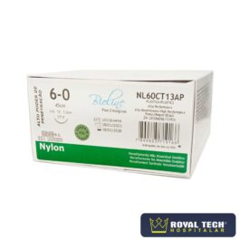 NYLON (6-0) 1.3CM – 3/8 TRG – 45CM (BIOLINE)