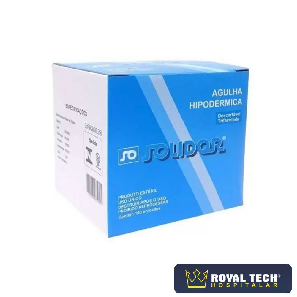 Agulha Hipod Rmica X Mm G Roxa Cx Un Solidor Royal Tech Hospitalar