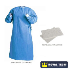 AVENTAL CIR. EST. SMS AZUL 40G + TOALHA (01) VETERINÁRIO (EGG) PCT1UN (RTI)