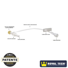 CONECTOR T COM EXTENSOR (3FR) 20CM E CLAMP LL (VETERINÁRIO) 1UN (RTI)
