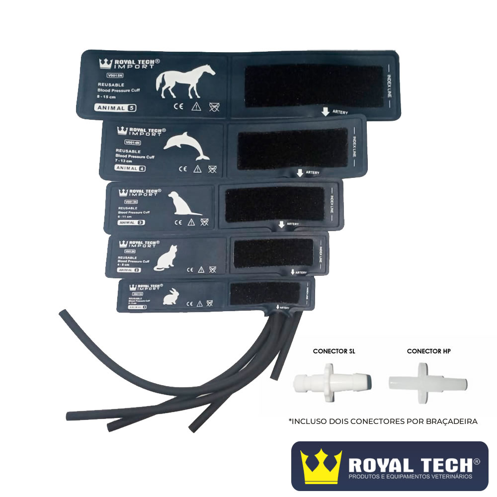 KITBVR - KIT BRAÇADEIRA VETERINÁRIA REUTILIZÁVEL (N.1 AO N.5) 1TUBO (RTI)