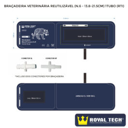 BRAÇADEIRA VETERINÁRIA REUTILIZÁVEL (N.6 – 13.8-21.5CM) 1TUBO (RTI)