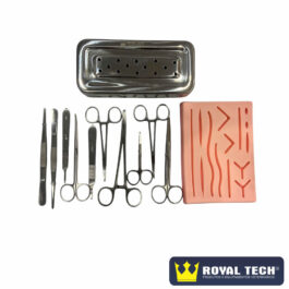 KIT SUTURA AVANCADO COM SIMULADOR DE PELE (18 ITENS) VETERINÁRIO (RTI)