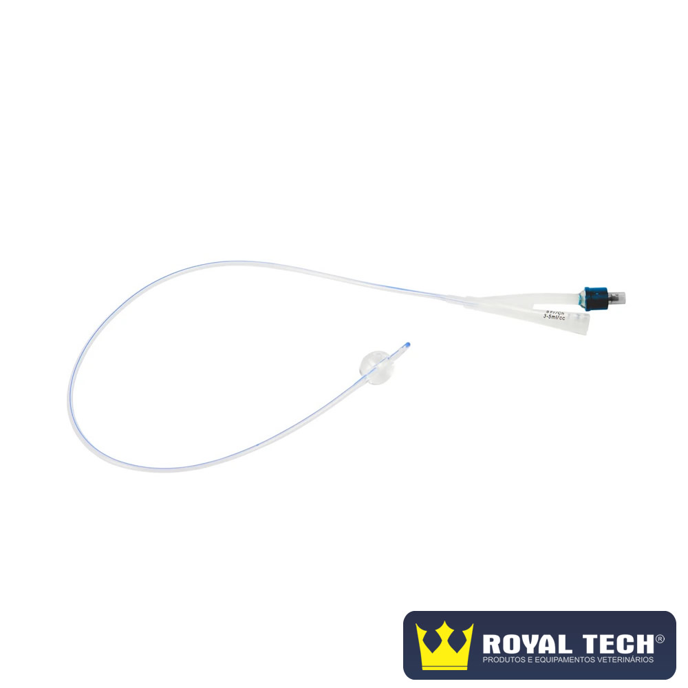SONDA URETRAL CANINA (8FR) FOLLEY 2 VIAS EM SILICONE 7 DIAS (2.7MMX55CM) 1UN (KRUUSE)